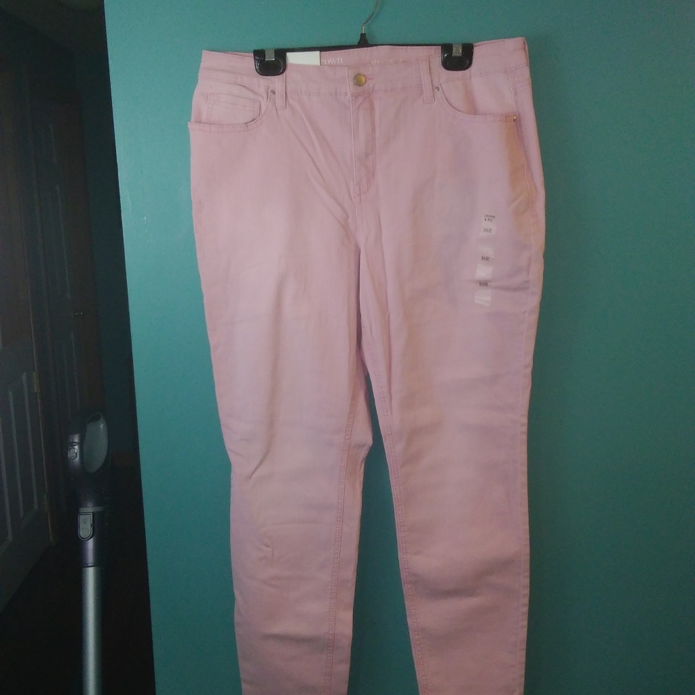 NWT Crown & Ivy pink jeans